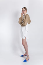 Load image into Gallery viewer, Linen Bolero with Gathered Sleeves
